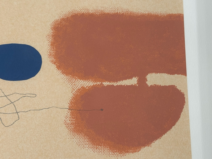 Victor Pasmore (1908-1998, British) Composite Image: Orange And Indigo 1984 Screenprint In Colors On Arches Paper Signed With Initials, Dated And Numbered 47 Of 70 Published By Marlborough Fine Art, London England 17 X 21 Framed 34 X 28 [Photo 10]