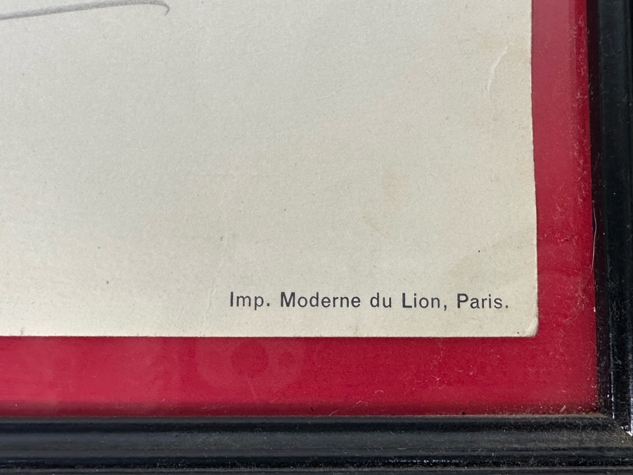Pablo Picasso (1881-1973, Spanish) Original Hand Signed Lithograph School Of Paris Exhibition 'Hommage Au Poete Antonio Machado Paris 1955' 'Imp. Moderne Du Lion, Paris' Pencil Signed Picasso Lower Right 19.5 X 26 Framed 23 X 29 [Photo 8]