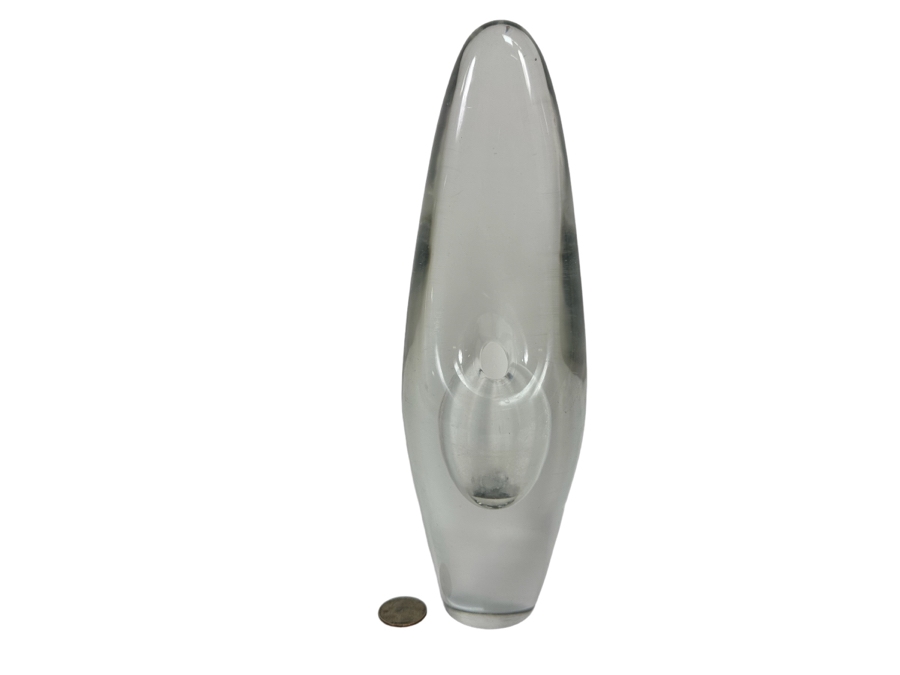 Signed Timo Sarpaneva 1955 Orkidea Orchid Art Glass Vase For Iittala Finland 10.5H Retails $1,600 [Photo 1]