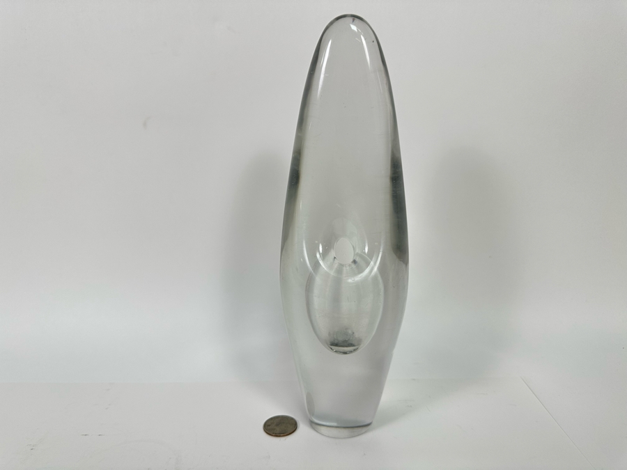 Signed Timo Sarpaneva 1955 Orkidea Orchid Art Glass Vase For Iittala Finland 10.5H Retails $1,600 [Photo 3]