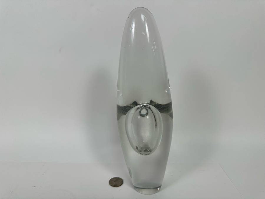 Signed Timo Sarpaneva 1955 Orkidea Orchid Art Glass Vase For Iittala Finland 10.5H Retails $1,600 [Photo 8]