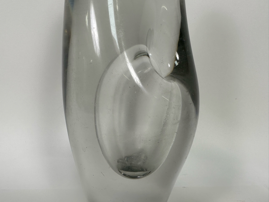 Signed Timo Sarpaneva 1955 Orkidea Orchid Art Glass Vase For Iittala Finland 10.5H Retails $1,600 [Photo 6]