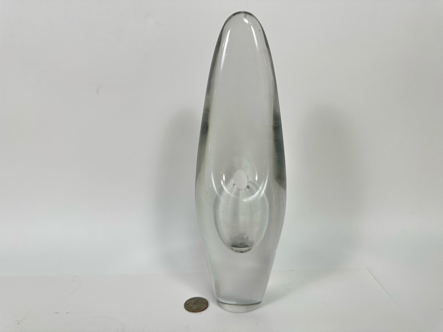 Signed Timo Sarpaneva 1955 Orkidea Orchid Art Glass Vase For Iittala Finland 10.5H Retails $1,600 [Photo 2]