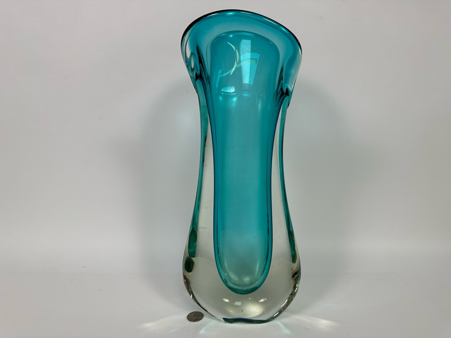Tall Italian Murano Art Glass Vase 3.5W X 16.5H [Photo 3]