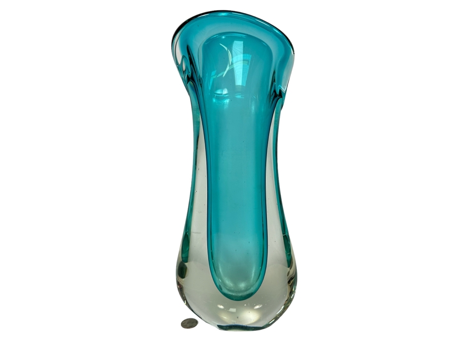 Tall Italian Murano Art Glass Vase 3.5W X 16.5H [Photo 1]