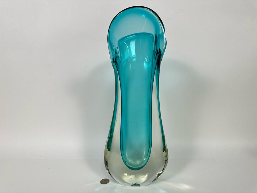 Tall Italian Murano Art Glass Vase 3.5W X 16.5H [Photo 5]