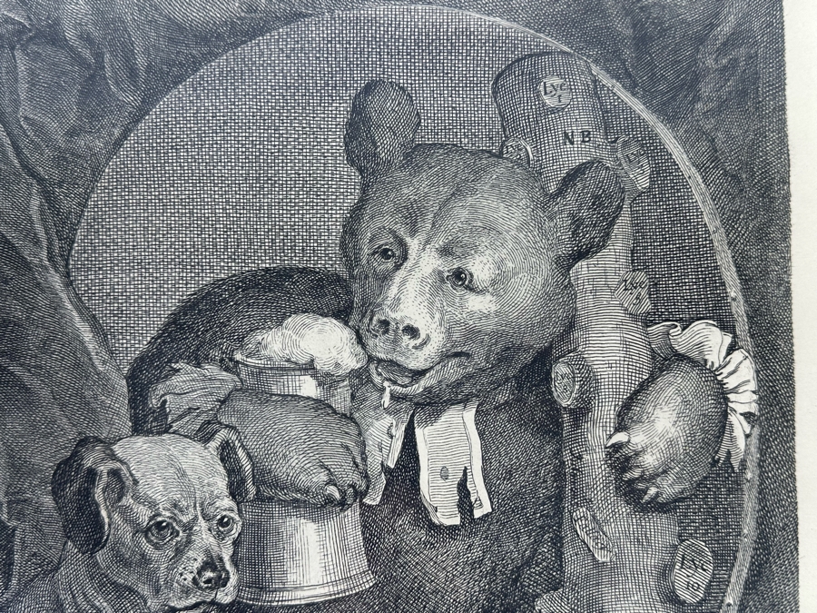 William Hogarth (1697-1764, British) Antique 2nd Printing 1850 Etching And Engraving 'The Bruiser (Caricature Of Charles Churchill)' 12 X 16 Framed 24 X 28 [Photo 4]