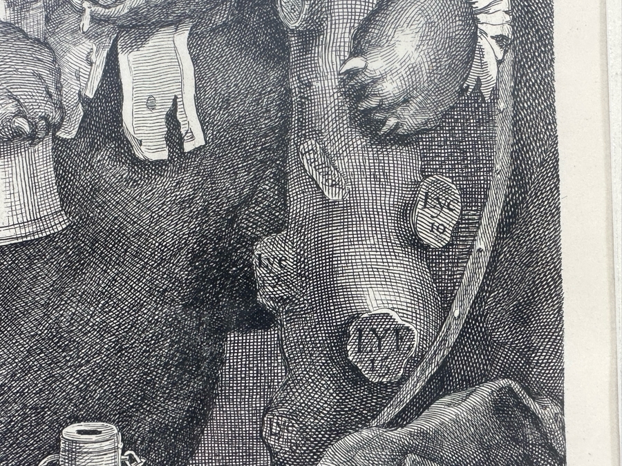 William Hogarth (1697-1764, British) Antique 2nd Printing 1850 Etching And Engraving 'The Bruiser (Caricature Of Charles Churchill)' 12 X 16 Framed 24 X 28 [Photo 10]