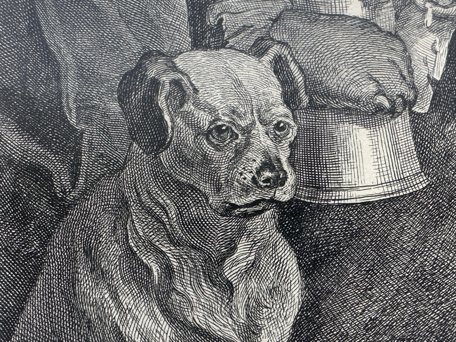 William Hogarth (1697-1764, British) Antique 2nd Printing 1850 Etching And Engraving 'The Bruiser (Caricature Of Charles Churchill)' 12 X 16 Framed 24 X 28 [Photo 6]