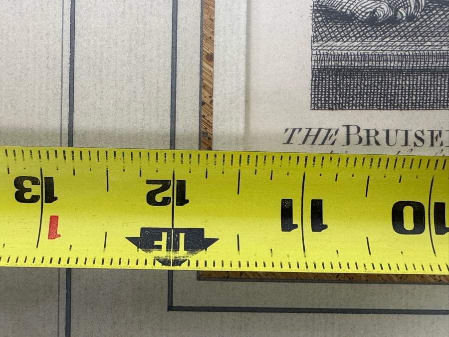 William Hogarth (1697-1764, British) Antique 2nd Printing 1850 Etching And Engraving 'The Bruiser (Caricature Of Charles Churchill)' 12 X 16 Framed 24 X 28 [Photo 17]