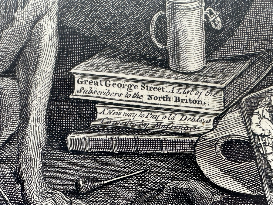 William Hogarth (1697-1764, British) Antique 2nd Printing 1850 Etching And Engraving 'The Bruiser (Caricature Of Charles Churchill)' 12 X 16 Framed 24 X 28 [Photo 8]