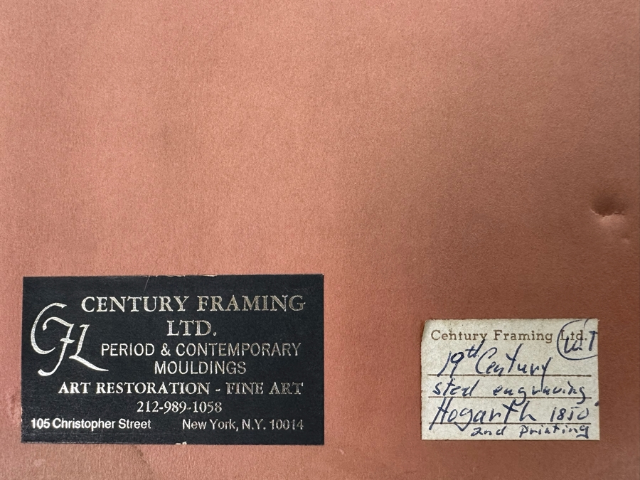 William Hogarth (1697-1764, British) Antique 2nd Printing 1850 Etching And Engraving 'The Bruiser (Caricature Of Charles Churchill)' 12 X 16 Framed 24 X 28 [Photo 20]