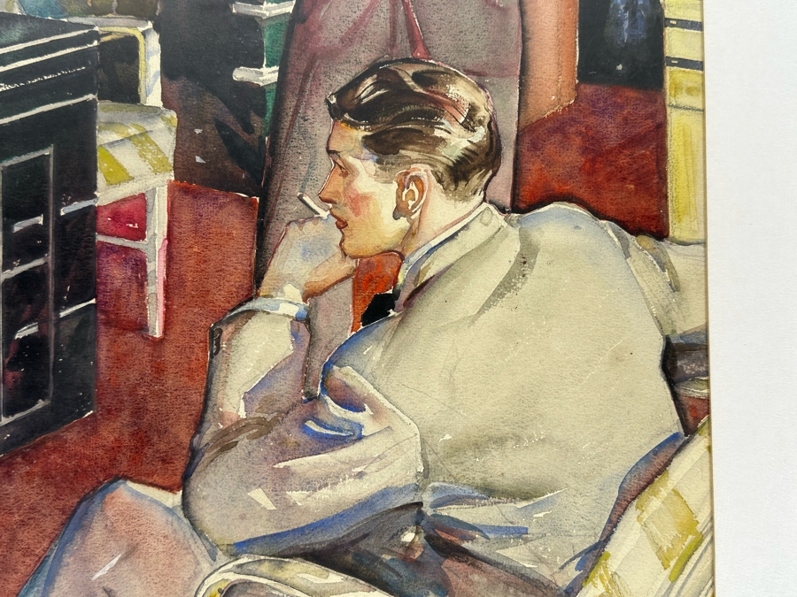 Original Watercolor Illustration For Woman's Home Companion February Issue Office Scene 24.5 X 18 Framed 33.5 X 28 [Photo 6]