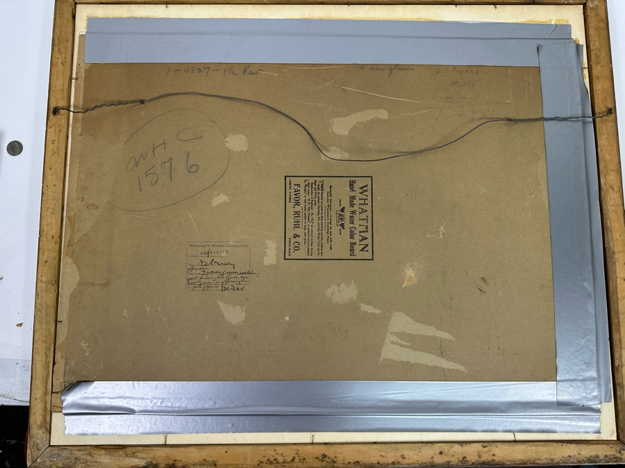 Original Watercolor Illustration For Woman's Home Companion February Issue Office Scene 24.5 X 18 Framed 33.5 X 28 [Photo 17]