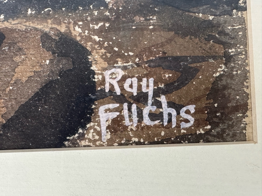 Original Jazz Band Mixed Media Drawing On Paper By Ray Fuchs 22 X 15 Framed 34 X 27 [Photo 10]