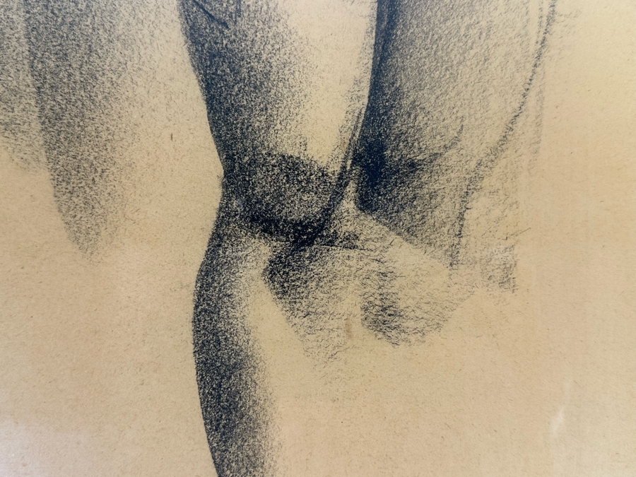 Abstract Nude Drawing On Paper 14 X 23 Framed 24.5 X 32.5 [Photo 6]