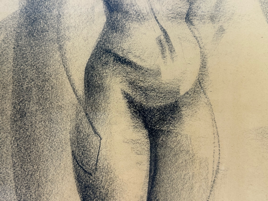 Abstract Nude Drawing On Paper 14 X 23 Framed 24.5 X 32.5 [Photo 5]
