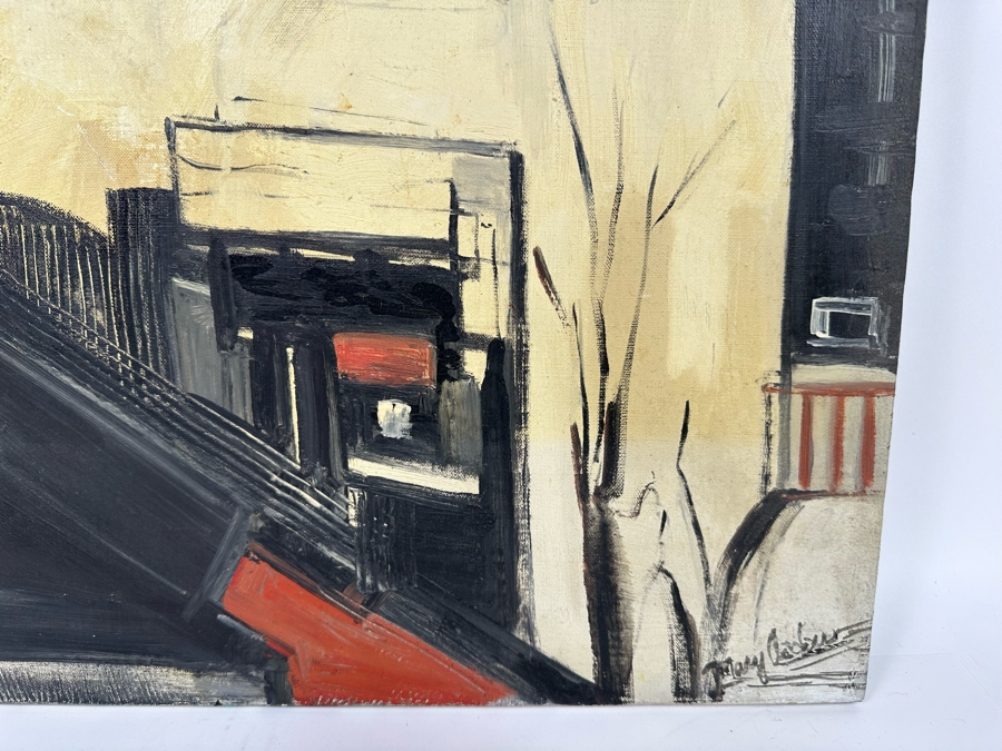 Mary Goldman Ascher (1900-1988, British/American) Original Abstract Painting On Canvas 22 X 26 [Photo 5]