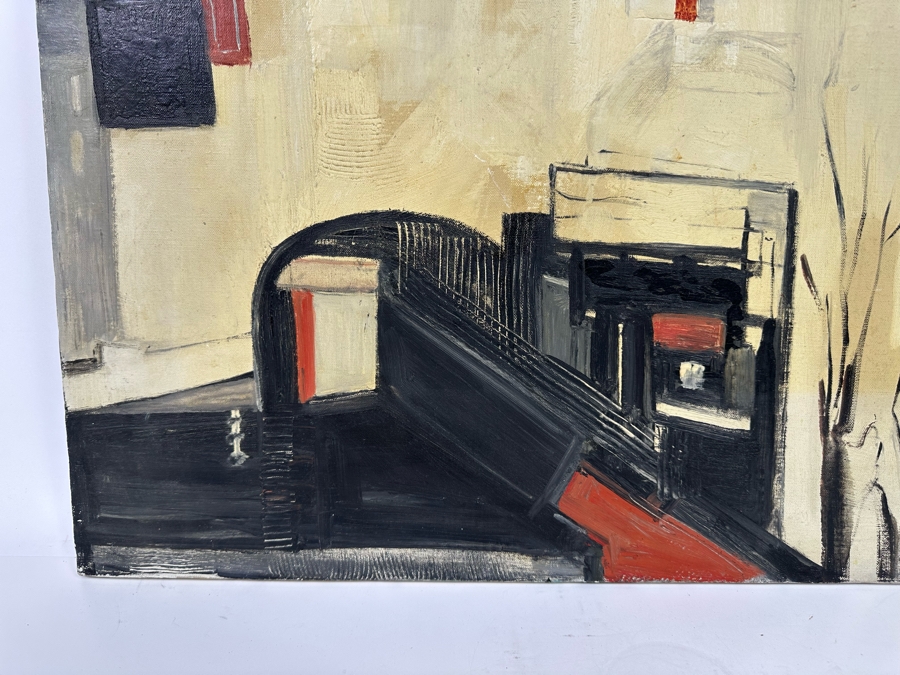 Mary Goldman Ascher (1900-1988, British/American) Original Abstract Painting On Canvas 22 X 26 [Photo 4]