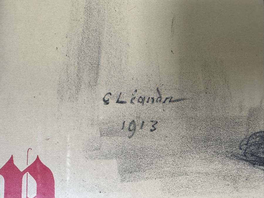 Vintage Original French Opera Poster For Panurge By Jules Massenet Artwork By Charles Leandre - J. Minot Paris 25 X 36 Framed 29 X 40 [Photo 10]