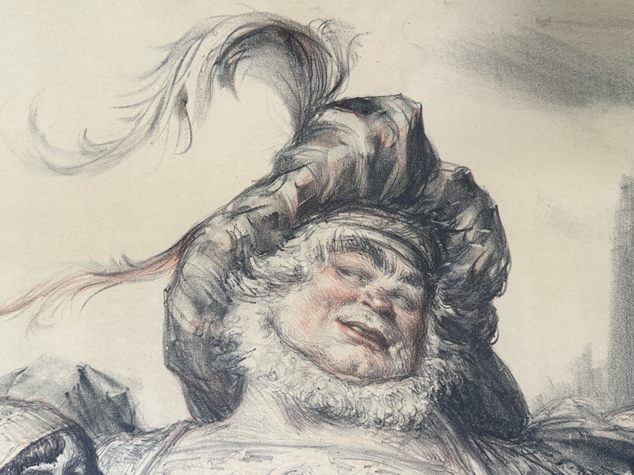 Vintage Original French Opera Poster For Panurge By Jules Massenet Artwork By Charles Leandre - J. Minot Paris 25 X 36 Framed 29 X 40 [Photo 3]