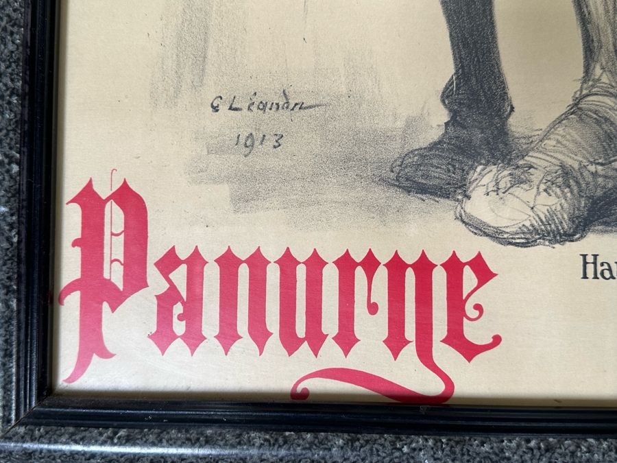 Vintage Original French Opera Poster For Panurge By Jules Massenet Artwork By Charles Leandre - J. Minot Paris 25 X 36 Framed 29 X 40 [Photo 9]