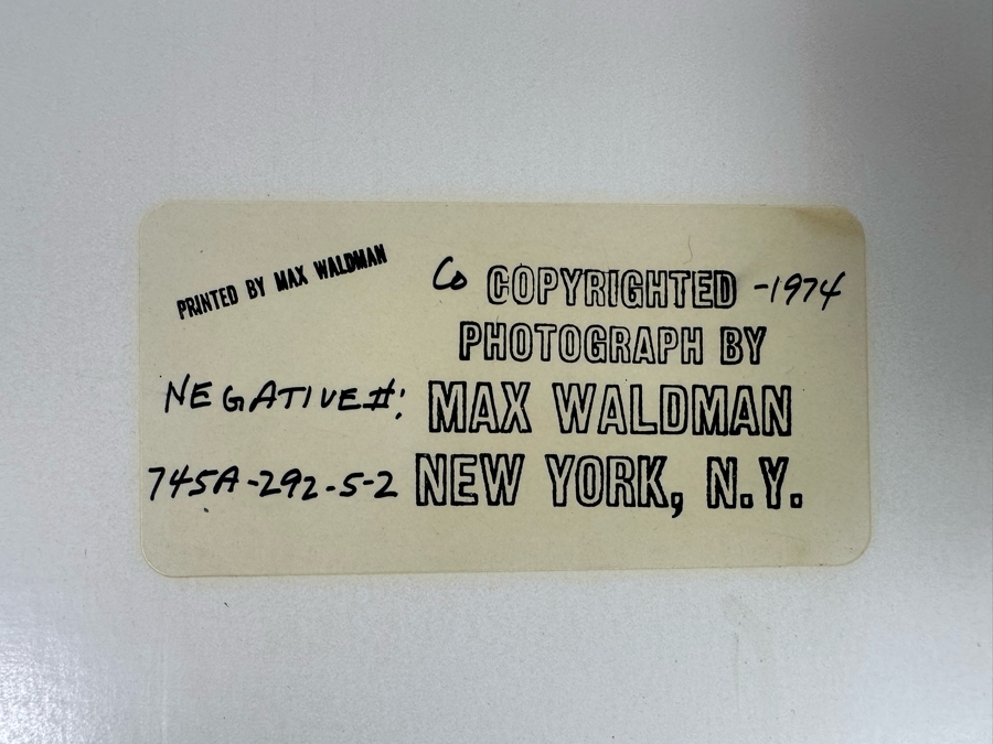 Max Waldman (1919-1981) Original Hand Signed Limited Portrait Gelatin Silver Print Photograph Of Giselle Performed By Natalia Makarova & Mikhail Baryshnikov American Ballet Theatre 1974 3 Of 25 Hand Signed By Max Waldman 16 X 20 Framed 24 X 28 [Photo 17]