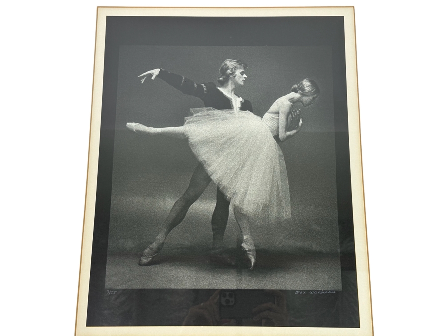 Max Waldman (1919-1981) Original Hand Signed Limited Portrait Gelatin Silver Print Photograph Of Giselle Performed By Natalia Makarova & Mikhail Baryshnikov American Ballet Theatre 1974 3 Of 25 Hand Signed By Max Waldman 16 X 20 Framed 24 X 28 [Photo 2]