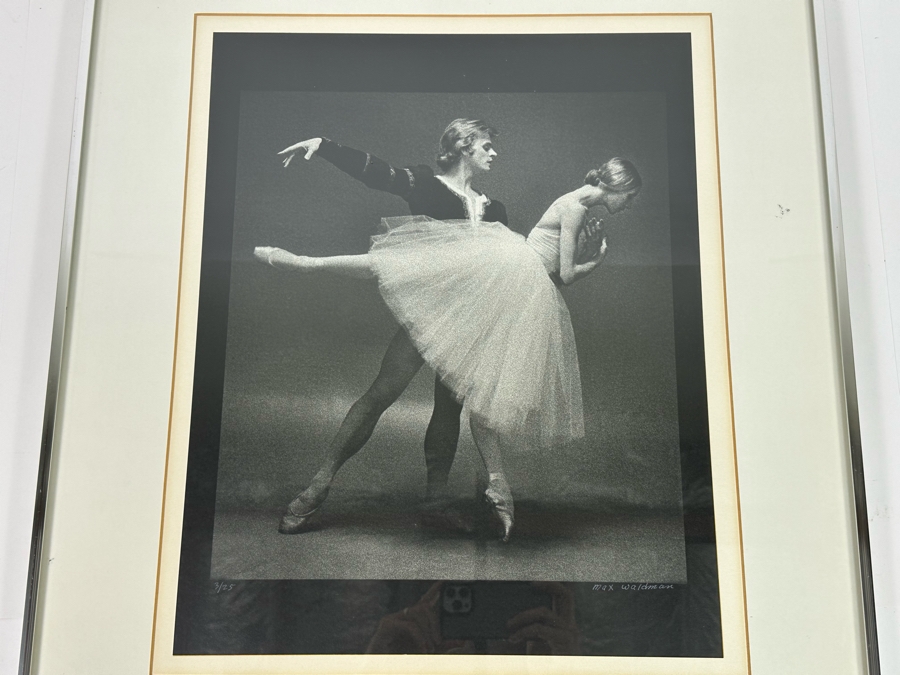 Max Waldman (1919-1981) Original Hand Signed Limited Portrait Gelatin Silver Print Photograph Of Giselle Performed By Natalia Makarova & Mikhail Baryshnikov American Ballet Theatre 1974 3 Of 25 Hand Signed By Max Waldman 16 X 20 Framed 24 X 28 [Photo 1]
