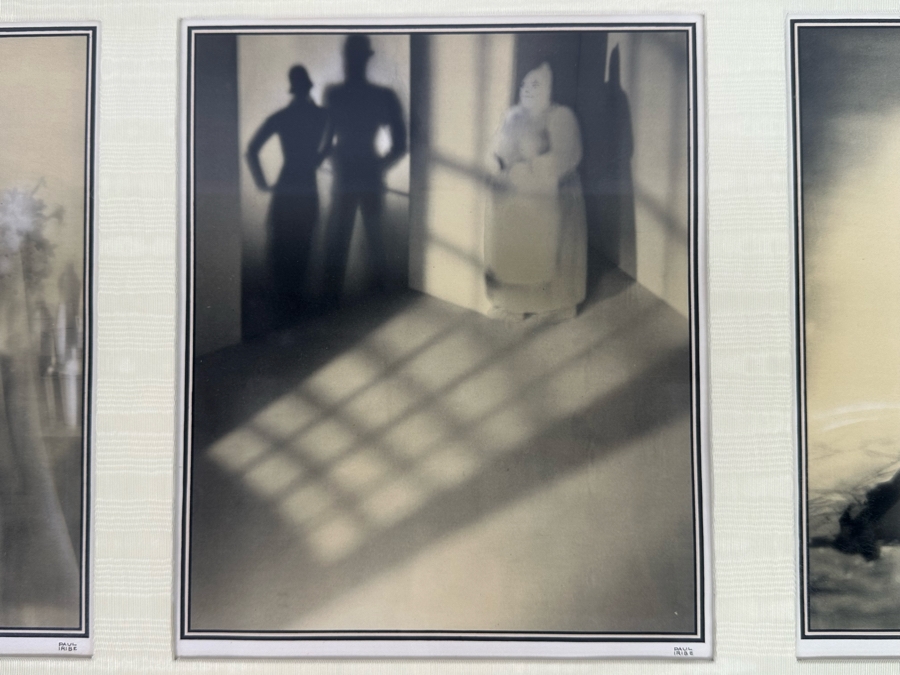 Paul Iribe (1883-1935, French) Set Of Three Triptychs From 1931 Titled 'Rose Et Noir' Pink And Black 9.5 X 12 Beautifully Framed 38 X 18 - See Details [Photo 13]