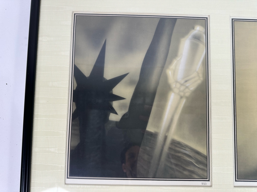 Paul Iribe (1883-1935, French) Set Of Three Triptychs From 1931 Titled 'Rose Et Noir' Pink And Black 9.5 X 12 Beautifully Framed 38 X 18 - See Details [Photo 20]