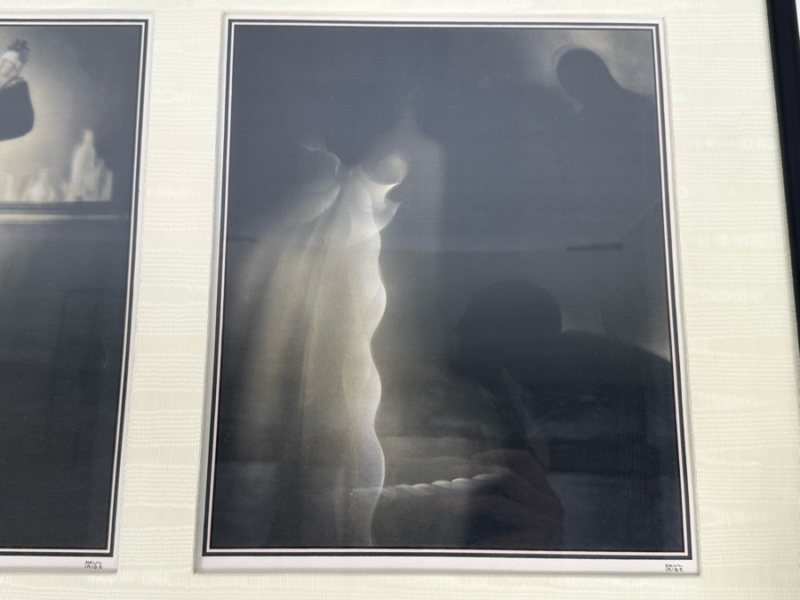 Paul Iribe (1883-1935, French) Set Of Three Triptychs From 1931 Titled 'Rose Et Noir' Pink And Black 9.5 X 12 Beautifully Framed 38 X 18 - See Details [Photo 8]