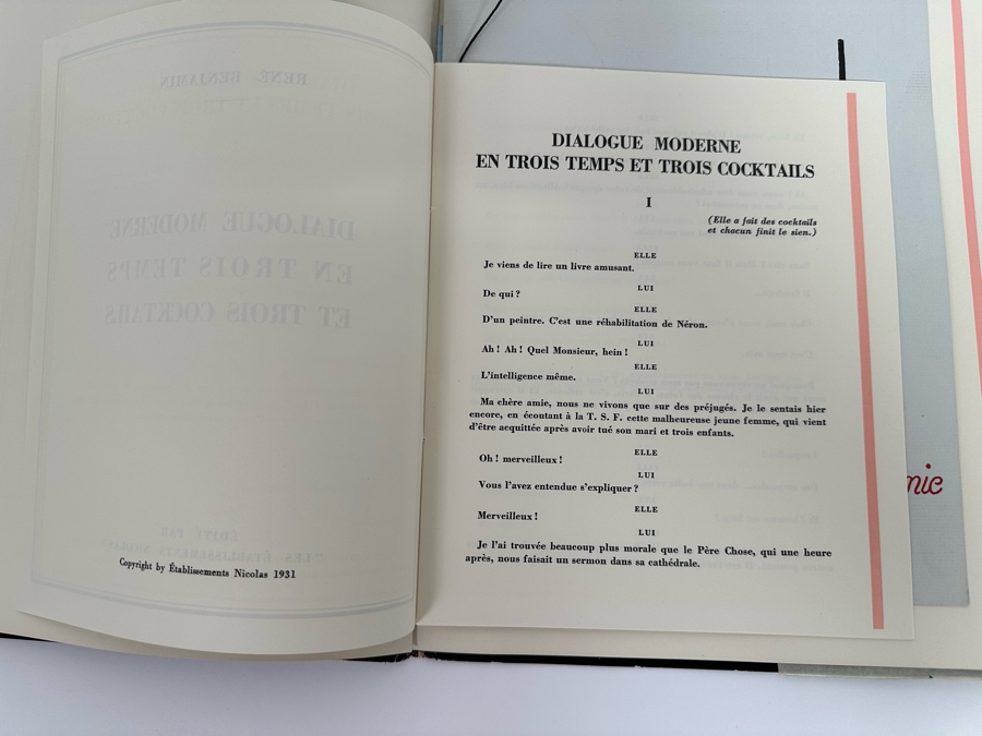Paul Iribe (1883-1935, French) Set Of Three Triptychs From 1931 Titled 'Rose Et Noir' Pink And Black 9.5 X 12 Beautifully Framed 38 X 18 - See Details [Photo 29]
