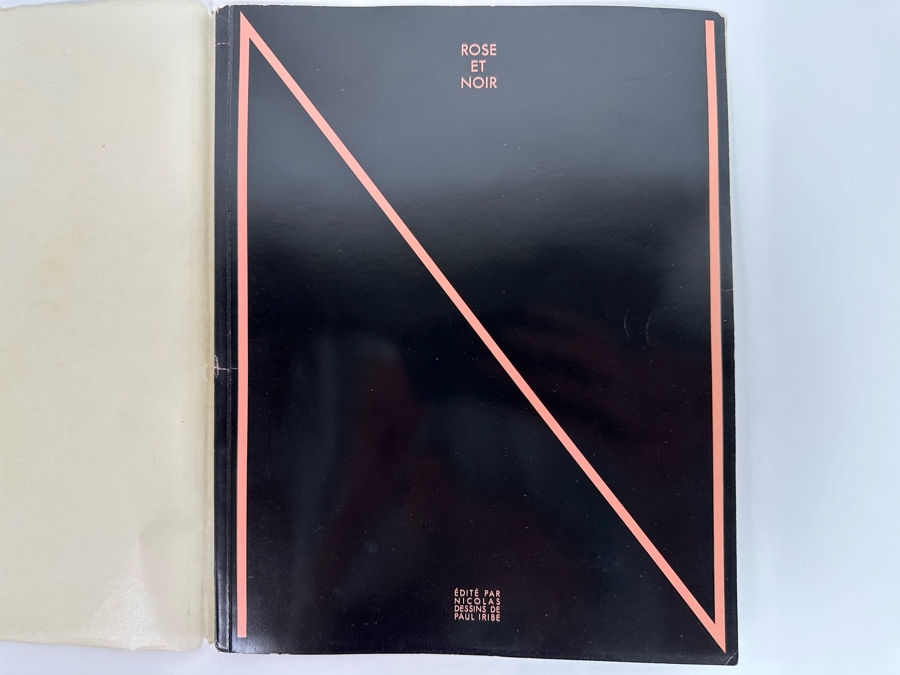 Paul Iribe (1883-1935, French) Set Of Three Triptychs From 1931 Titled 'Rose Et Noir' Pink And Black 9.5 X 12 Beautifully Framed 38 X 18 - See Details [Photo 24]