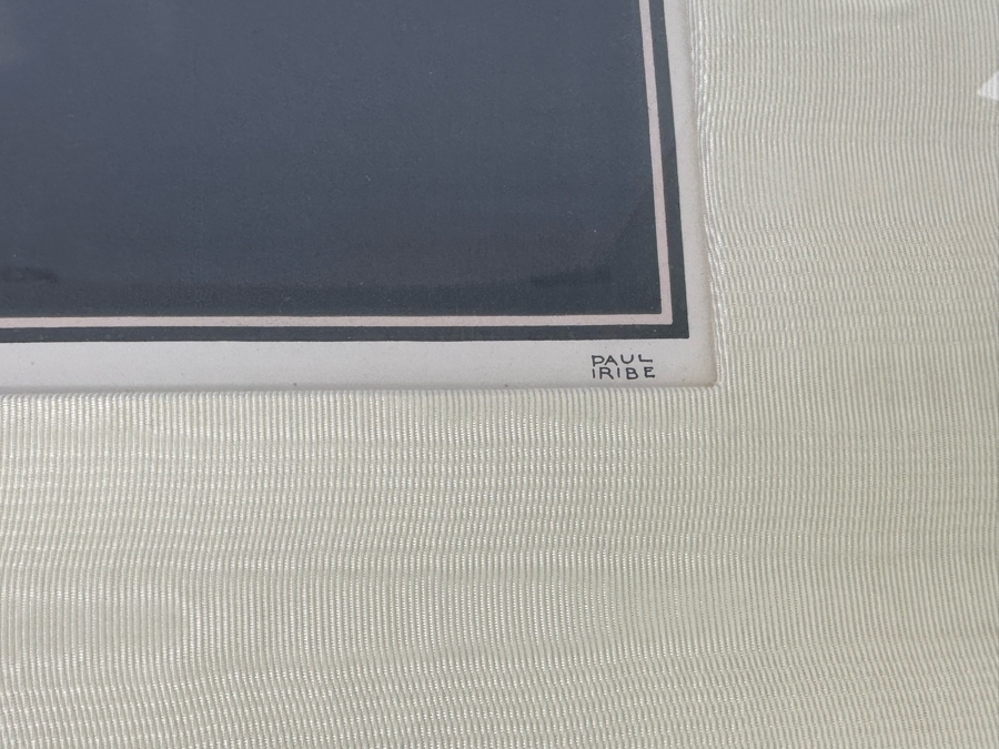 Paul Iribe (1883-1935, French) Set Of Three Triptychs From 1931 Titled 'Rose Et Noir' Pink And Black 9.5 X 12 Beautifully Framed 38 X 18 - See Details [Photo 9]