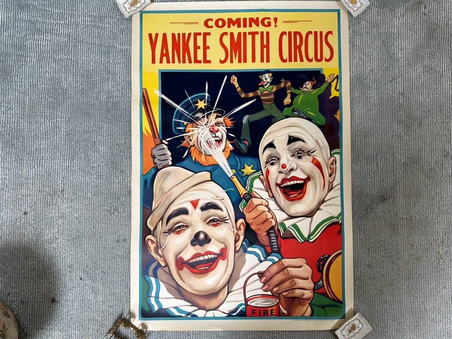 Vintage Coming! Yankee Smith Circus Poster Printed In USA By Donaldson Litho Co Newport, KY No. 5922 28 X 42 [Photo 2]