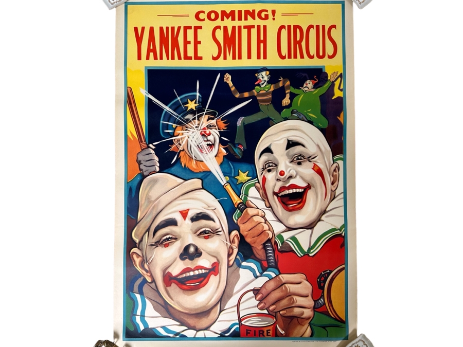 Vintage Coming! Yankee Smith Circus Poster Printed In USA By Donaldson Litho Co Newport, KY No. 5922 28 X 42 [Photo 1]