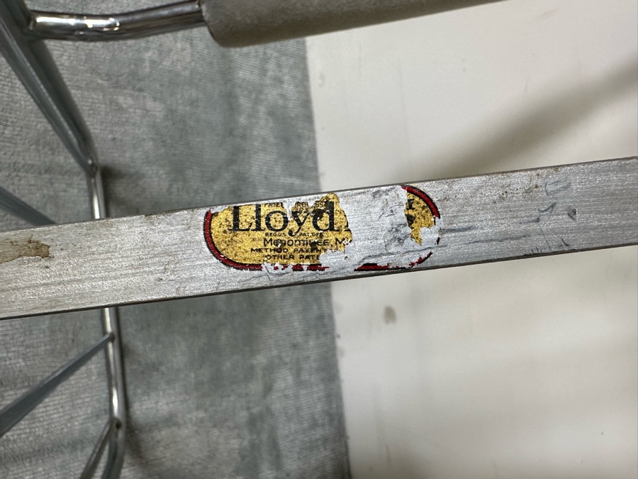 Vintage Art Deco Armchair 25W X 38D X 33H With Matching Ottoman 20W X 16D X 15H In Style Of Donald Deskey / Kem Weber For Lloyd [Photo 15]