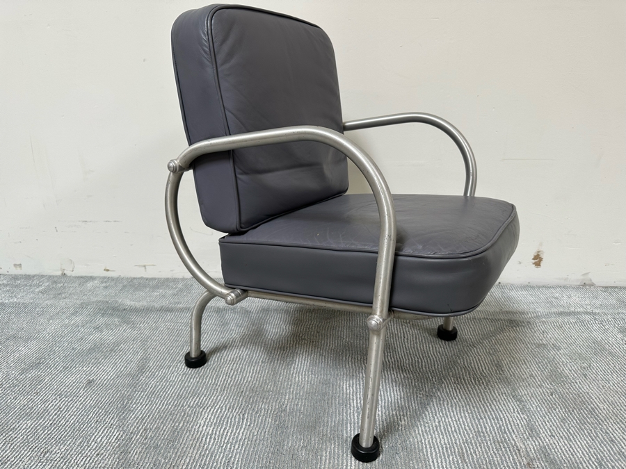 Vintage Art Deco Warren McArthur Aluminum Armchairs With Hockey Puck Feet For Arizona Biltmore Hotel [Photo 3]