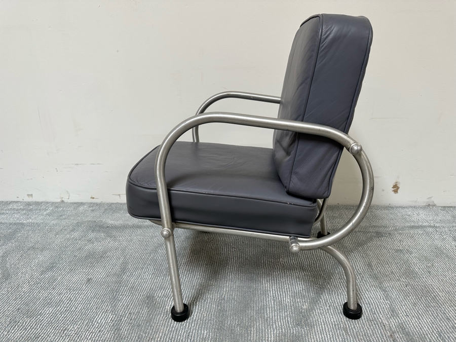 Vintage Art Deco Warren McArthur Aluminum Armchairs With Hockey Puck Feet For Arizona Biltmore Hotel [Photo 7]