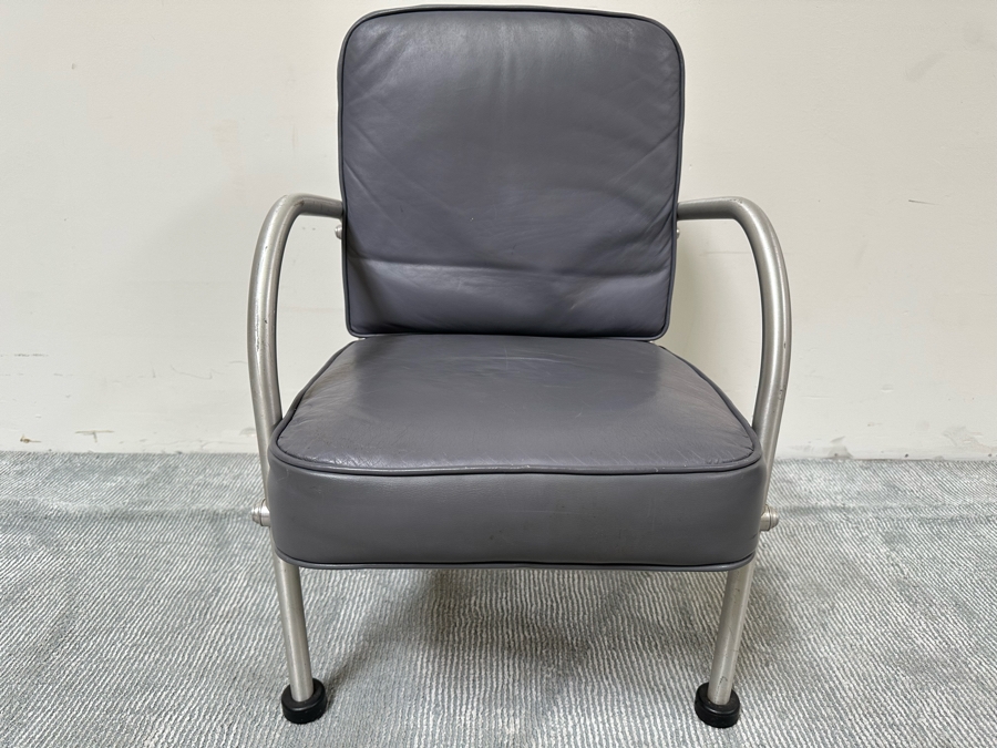 Vintage Art Deco Warren McArthur Aluminum Armchairs With Hockey Puck Feet For Arizona Biltmore Hotel [Photo 2]