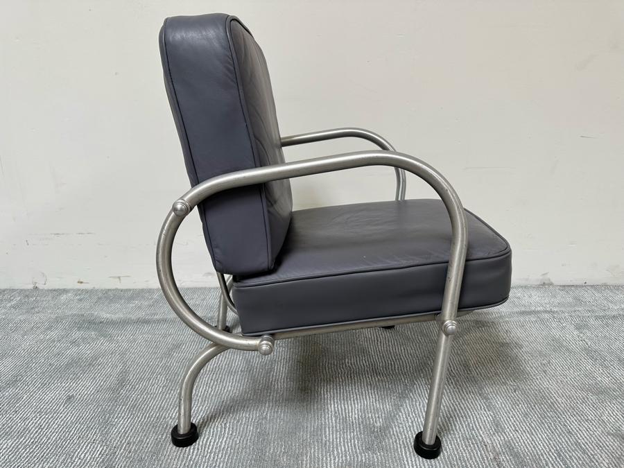 Vintage Art Deco Warren McArthur Aluminum Armchairs With Hockey Puck Feet For Arizona Biltmore Hotel [Photo 5]