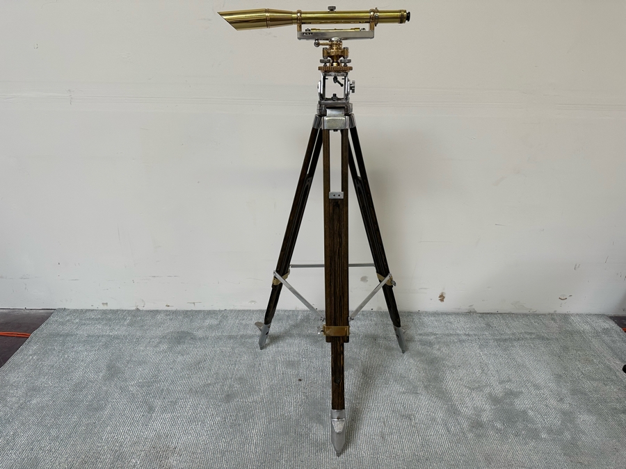 Vintage Brass Surveyor With Tripod Stand 24W X 58H [Photo 2]