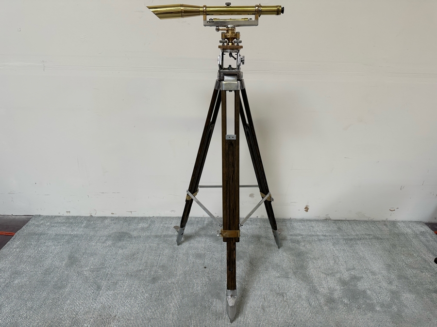 Vintage Brass Surveyor With Tripod Stand 24W X 58H [Photo 3]