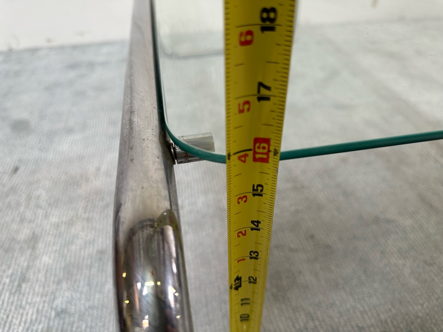 Vintage Chrome Coffee Table With Glass Top 49W X 22D X 16H [Photo 11]