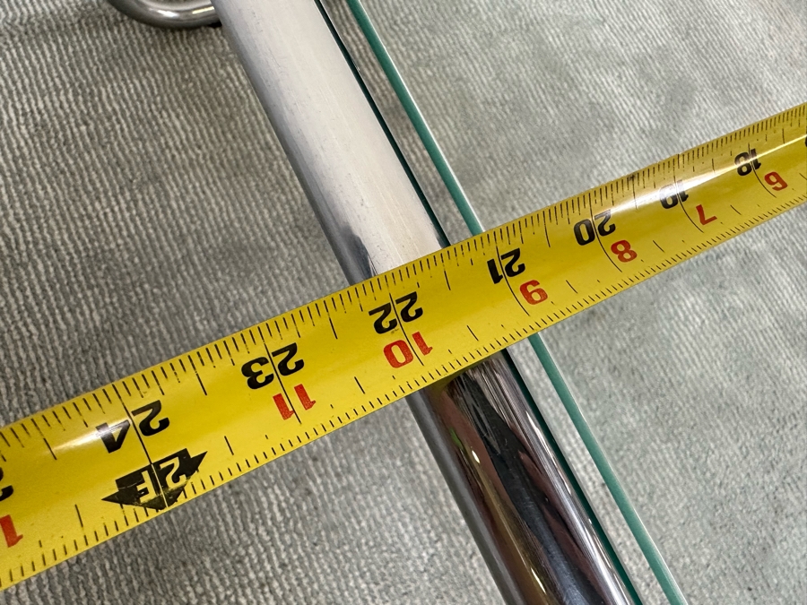 Vintage Chrome Coffee Table With Glass Top 49W X 22D X 16H [Photo 9]