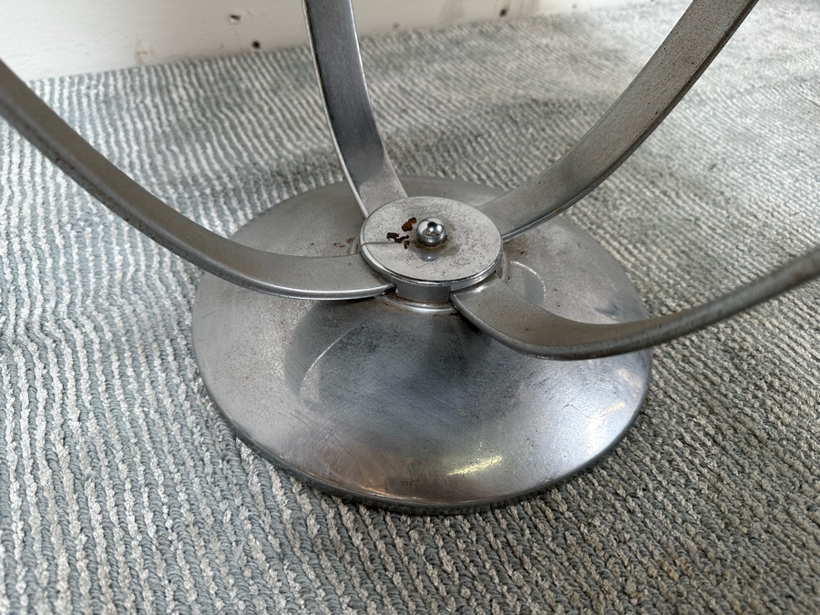 Vintage Art Deco Machine Age Wolfgang Hoffmann For Howell Cocktail Side Table With Mirrored Top 20W X 19H [Photo 8]