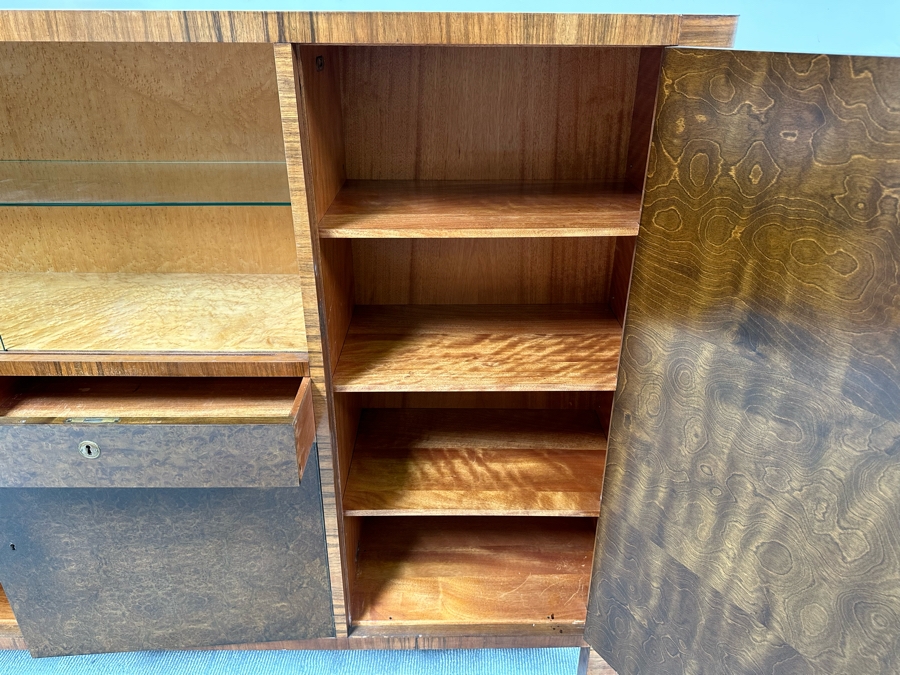 Vintage Art Deco Sideboard Cabinet With Silverware Drawer 79W X 17D X 58H [Photo 13]