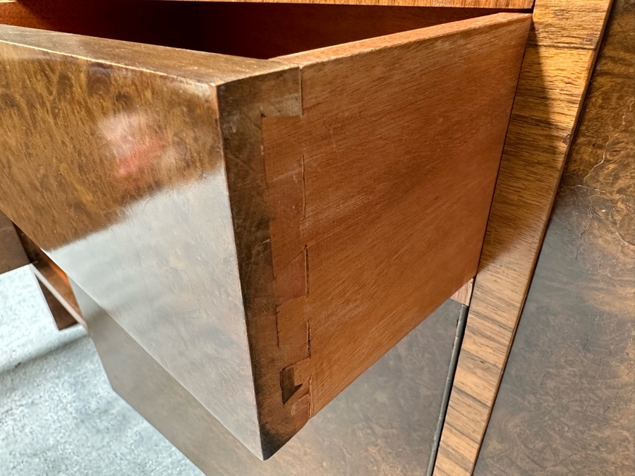 Vintage Art Deco Sideboard Cabinet With Silverware Drawer 79W X 17D X 58H [Photo 14]