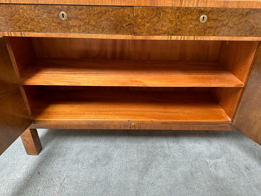 Vintage Art Deco Sideboard Cabinet With Silverware Drawer 79W X 17D X 58H [Photo 15]